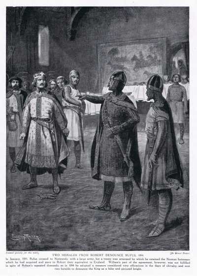 Due araldi di Robert denunciano Rufus AD1094, anni 